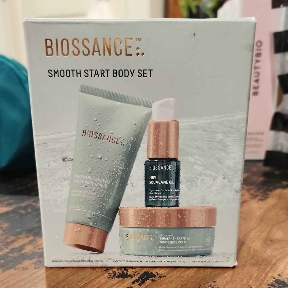 BIOSSANCE Three Piece Smooth Start Body Set One size New In Box